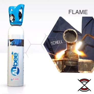 ALbee Flame Zuurstof | 5,11 liter | Geïntegreerde drukregelaar met snelkoppeling | bespaard geld en tijd | Veiliger | Volledig draagbaar | Koop- ruil
